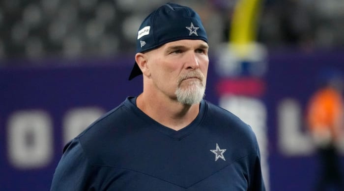 Dallas Cowboys defensive coordinator Dan Quinn at MetLife Stadium.